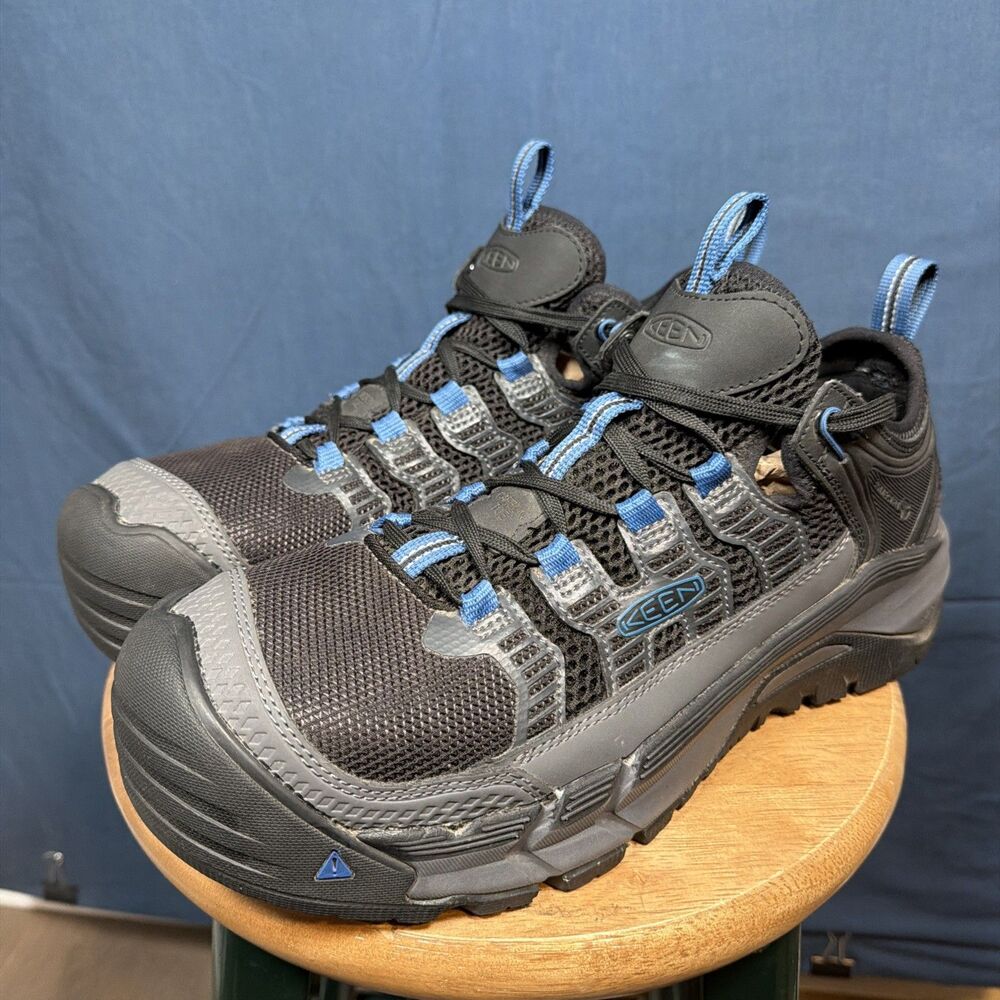 Keen Utility Men's Birmingham Carbon-Fiber Toe Safety Shoes Black Blue Men’s 12
